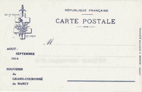 Carte postale du Grand-Couronné (Nancy)